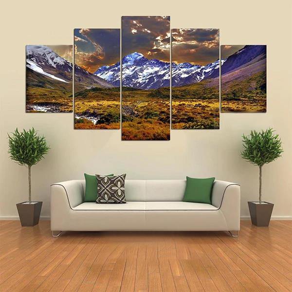 5  Cascade Lateau And Dusk  Canvas Wall Painting Picture Home Decoration Without Frame Including Ins