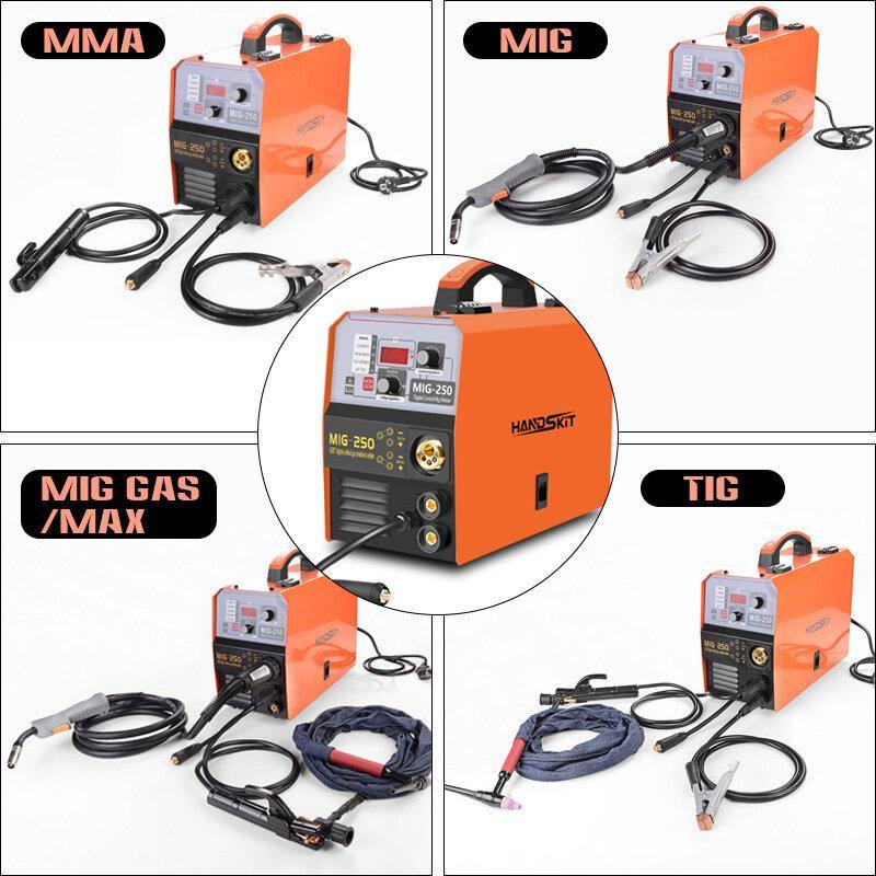 Handskit 4 in1 MIG-250 MMA TIG Welding Machine 220V EU Electric Welder Spot Welding Portable Automatic for Welding