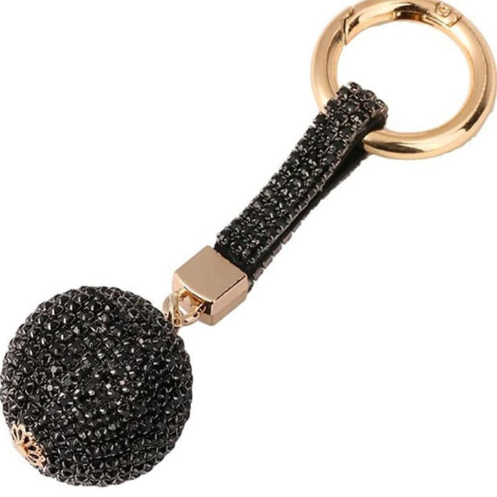 Glitter Keychain with Rhinestones