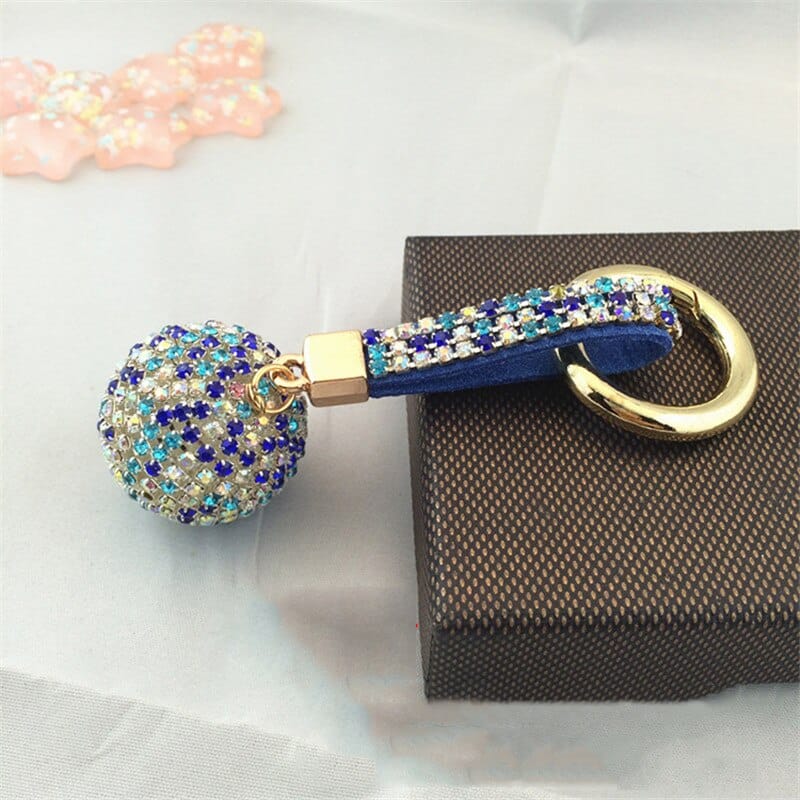 Glitter Keychain with Rhinestones