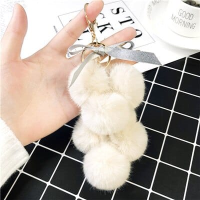 Eco Fur Pom Pom Keychain