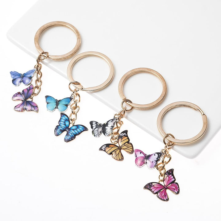 Colorful Double Butterfly Keychain