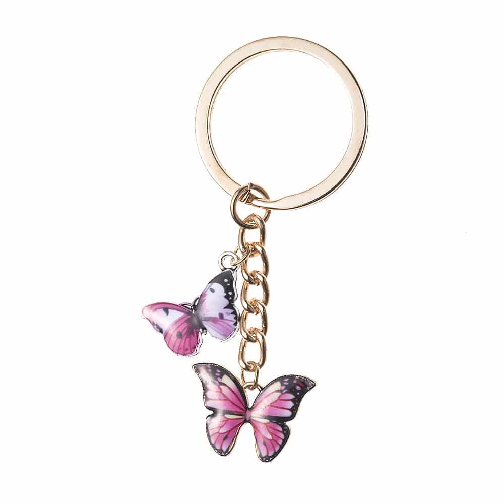 Colorful Double Butterfly Keychain