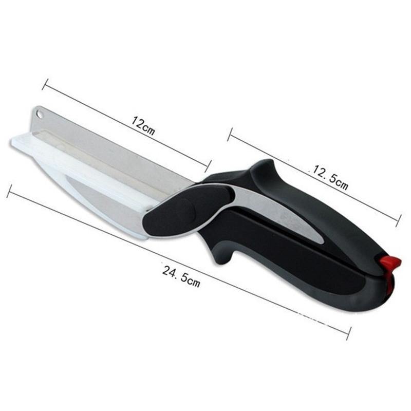 2-in-1 Multifunctional Stainless Steel Scissors and Cutting Board - The Ultimate Kitchen Utility Knife