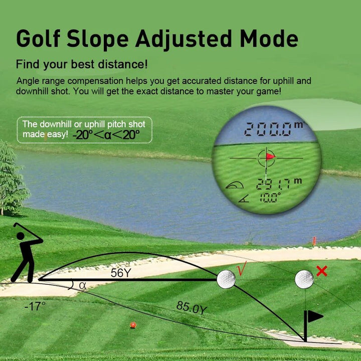 600M Golf & Hunting Laser Rangefinder with Slope Adjustment