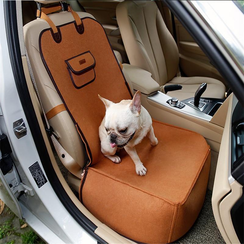 Retro Dual-purpose Pet Car Mat Front Seat Cushion - MRSLM