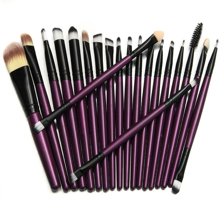 20pcs Makeup Brushes Set Kit Blush Foundation Liquid Eyeshadow Eyeliner Comestic Powder - MRSLM