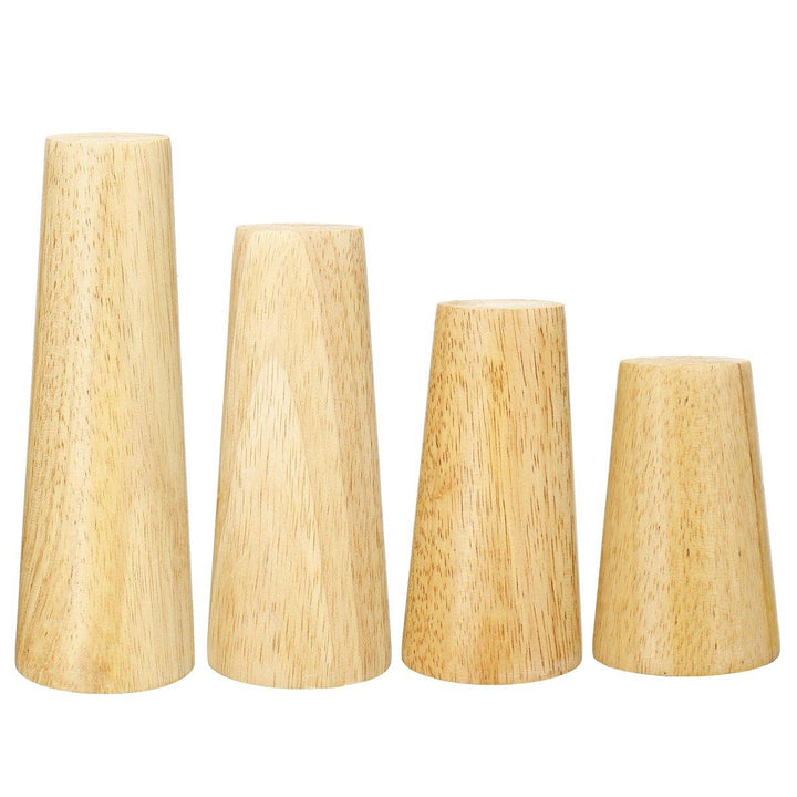 4Pcs/Set Solid Wooden Cone Angled Furniture Legs Kit Sofa Table Chair Stool Part Leg Support