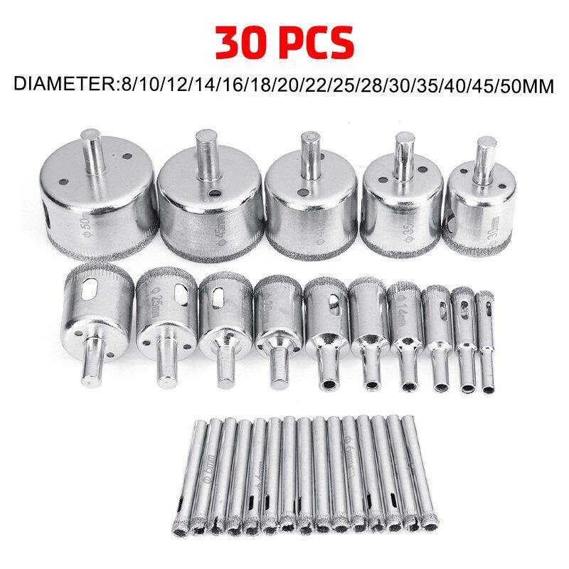 5/35Pcs 6-50mm Diamond Hole Saw Drill Bit Set Tile Ceramic Glass Marble Drill Cutter