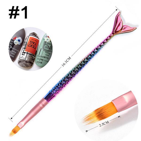 1pc Nail Art Pen Mermaid DIY Drawing Design And Line Painting Manicure Dotting Tools - MRSLM