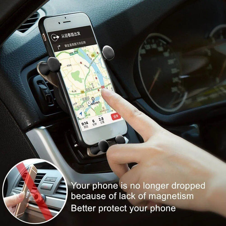 Universal Gravity Air Vent Car Phone Holder for Cellphones and GPS