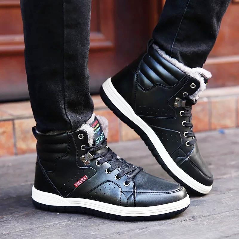 Men's high top cotton shoes