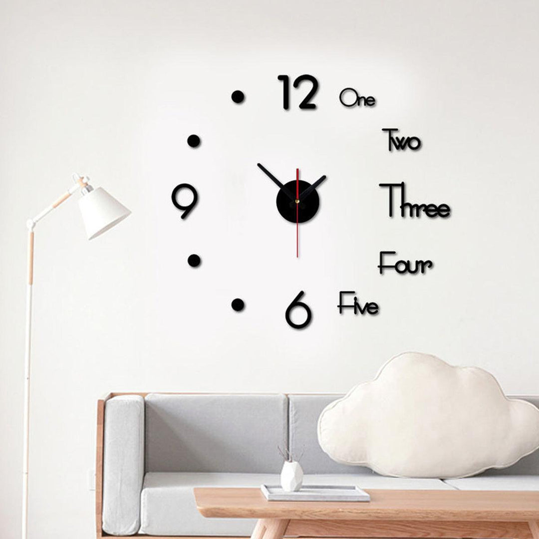 3D Modern DIY Wall Clock Mirror Surface Sticker Mechanism Clock Home Living Room Office Decor Clocks Acrylic