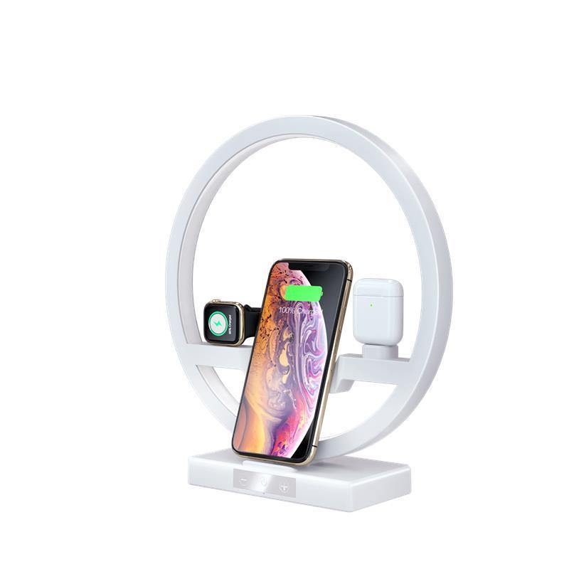 Fast Charging 4 in 1 Bedside Lamp Wireless Charger Bracket - MRSLM