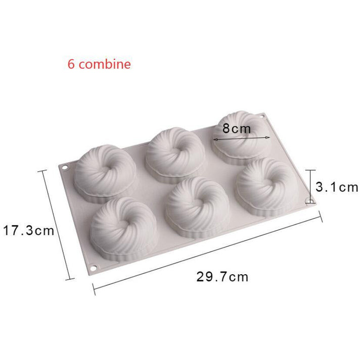 Cake Mold for Baking Dessert Mousse Silicone 3D Mould Silikonowe Moule Pastry Chocolate Pan Fondant Bakeware - MRSLM