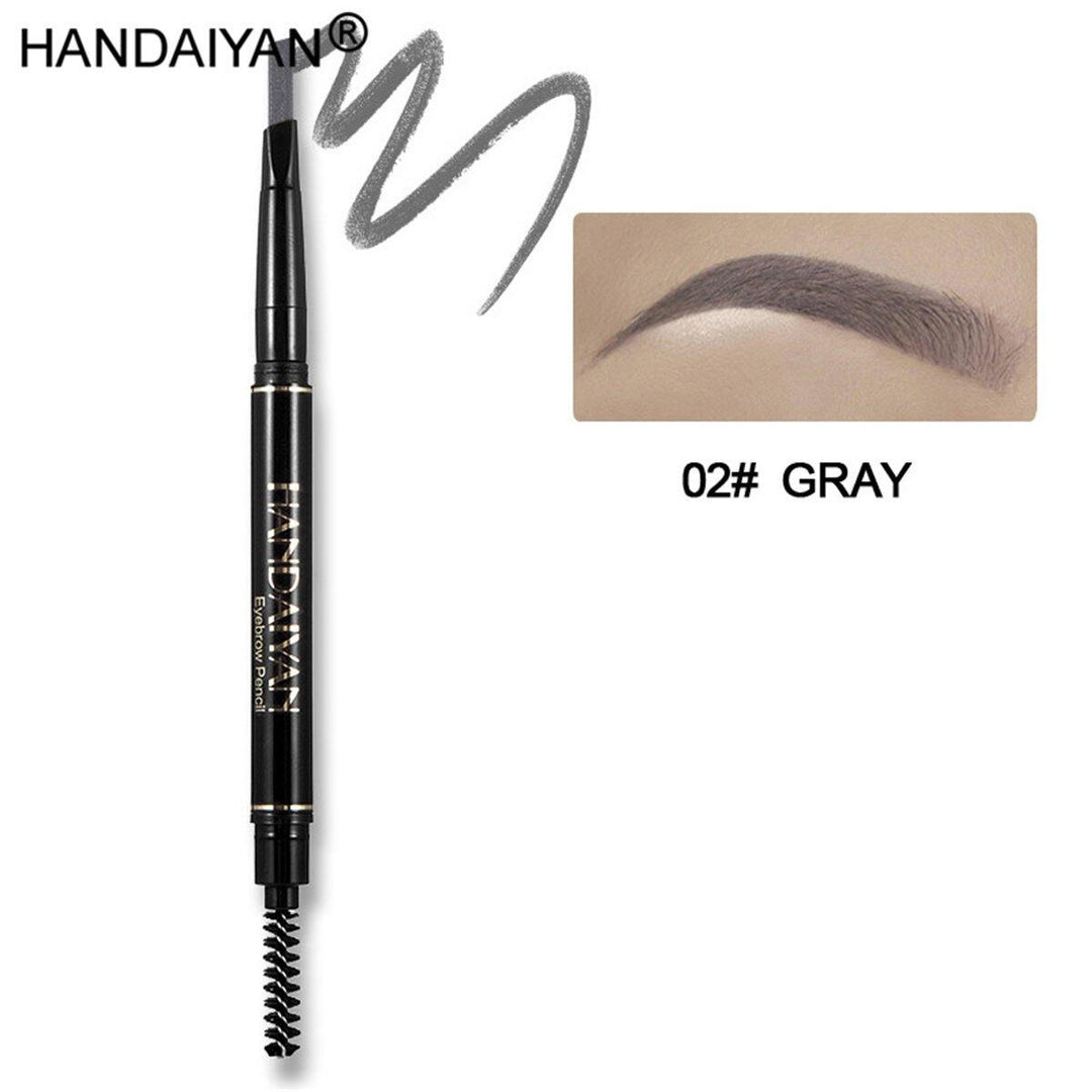 5 Colors Automatic Rotating Double-headed Waterproof Non-blooming Triangle Eyebrow Pencil - MRSLM