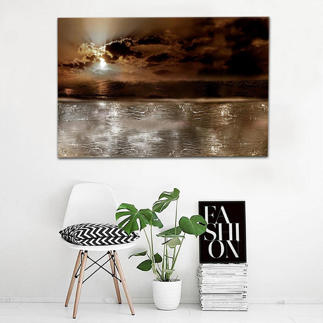 40*120/45*135cm Canvas Unframed Wall Painting Sea Sunset Hanging Pictures Modern Home Wall Decoration Supplies