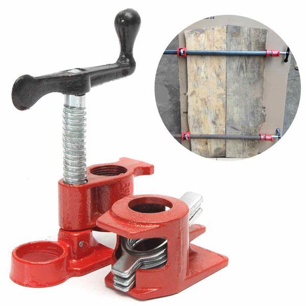 1/2inch Wood Gluing Pipe Clamp Set Heavy Duty Profesional Wood Working Cast Iron Carpenter's Clamp