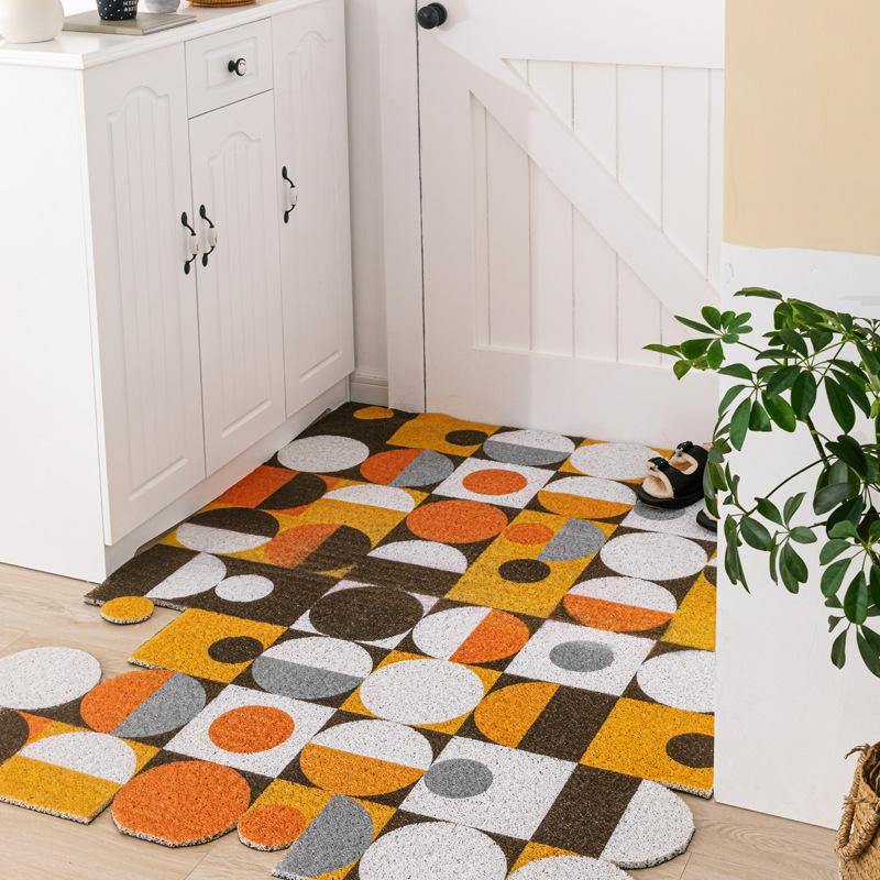 Non-slip Washable Hexagon Printed Custom Cut Doormat Carpet - MRSLM