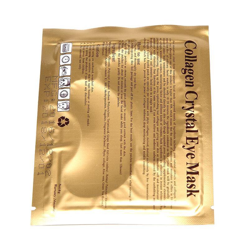 1 Pair 24K Gold Crystal Collagen Eye Mask Dark Circle Eye Bags Patches