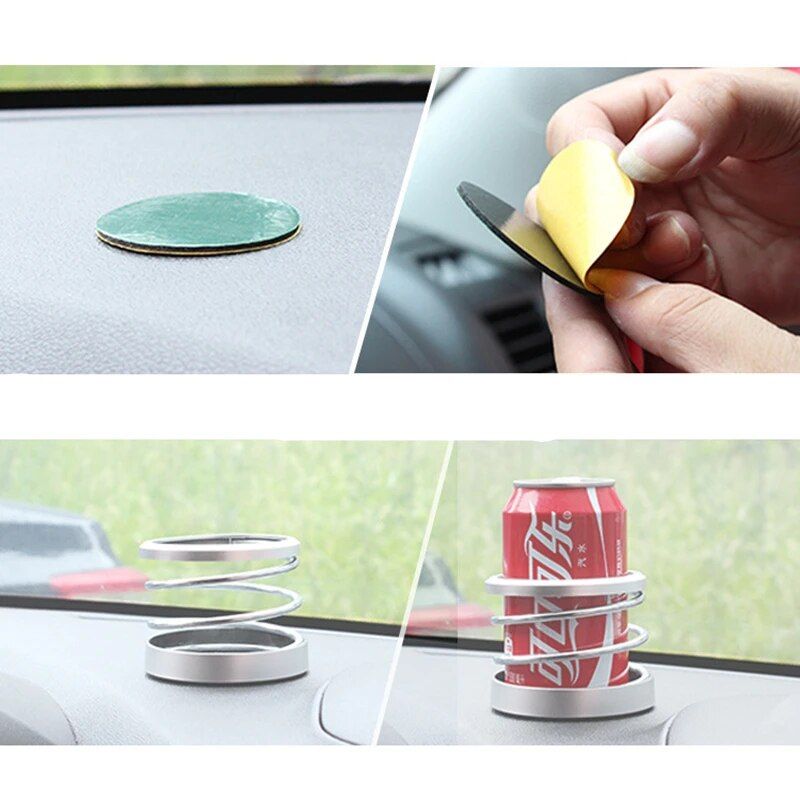 Universal Compact Car Drink Holder for Beverages and Cans