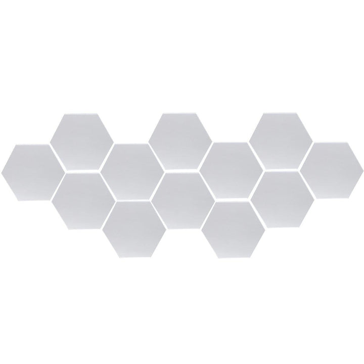 12Pcs 12.6cm Mirror Wall Sticker Vinyl Hexagon Removable Acrylic 3D Mirror DIY Home Room Decor Art