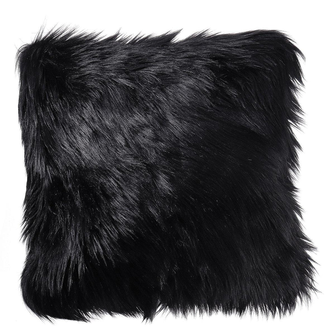 40x40 Faux Wool Fur Cushion Cover Fluffy Soft Plush Throw Pillow Case Home Decor