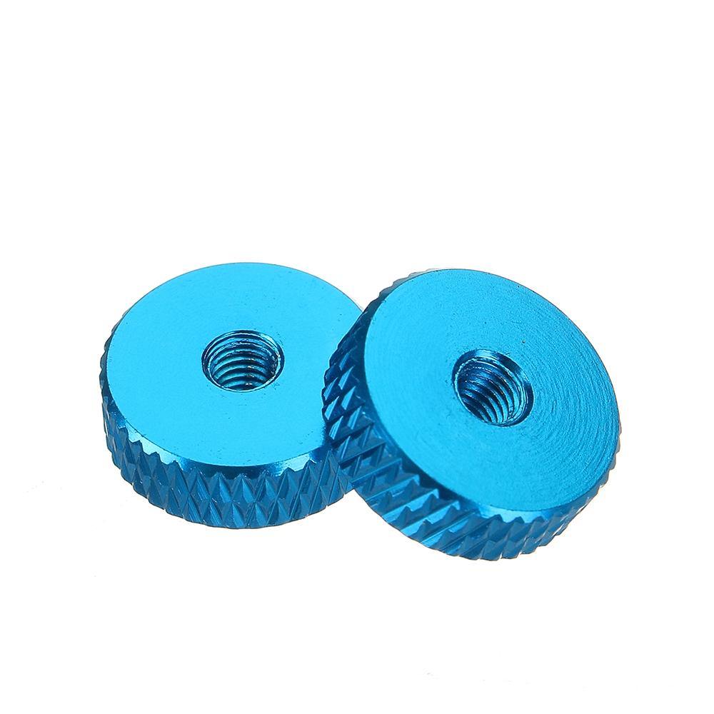 Suleve M3AN11 10Pcs M3 Manual Knurled Thumb Screw Nut Spacer Flat Washer Aluminum Alloy Multicolor