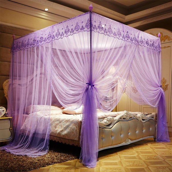 1.8x2.2m Four Corner Mosquito Net Bed Netting Curtain Panel Bedding Canopy for Home Bathroom Decor