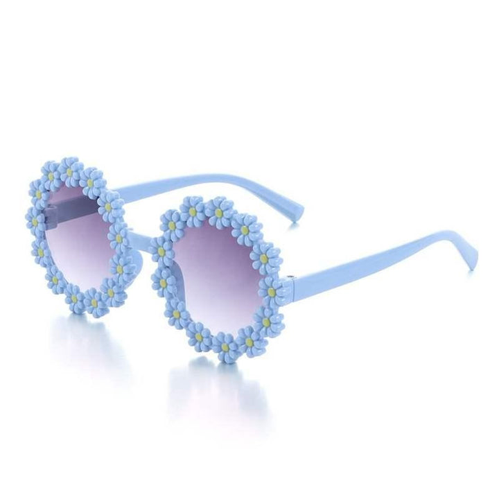 Kids Round Daisy Flower Sunglasses