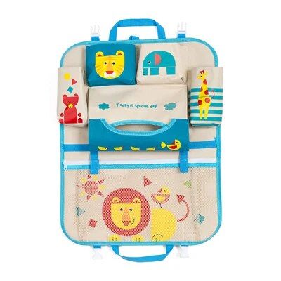 Foldable Cartoon Car Back Seat Organizer for Kids