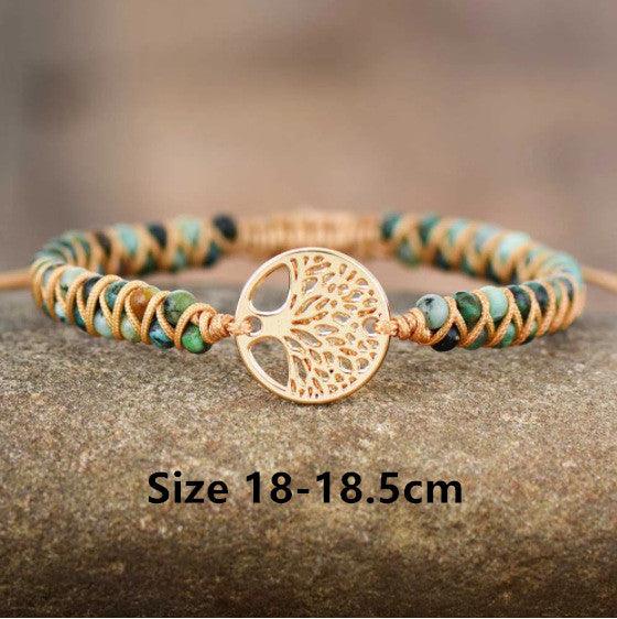 Natural Agate Beads, Hand-woven Yoga Friendship Lover Bracelet