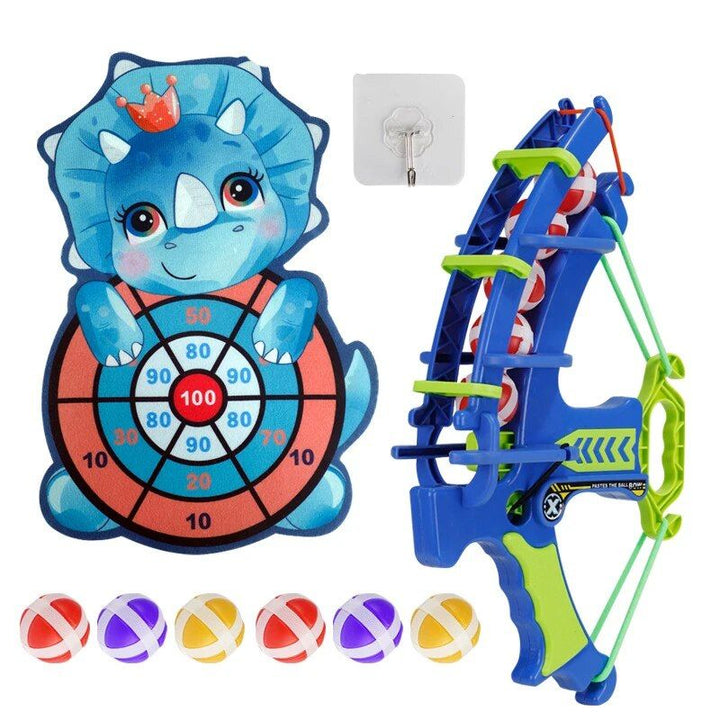 Multi-Game Slingshot & Sticky Ball Dartboard - Fun Outdoor Target Game for Kids