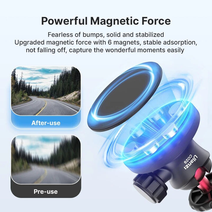 Magnetic Tripod Ball Head with Cloud Terrace Base for Action Cameras and Smartphones