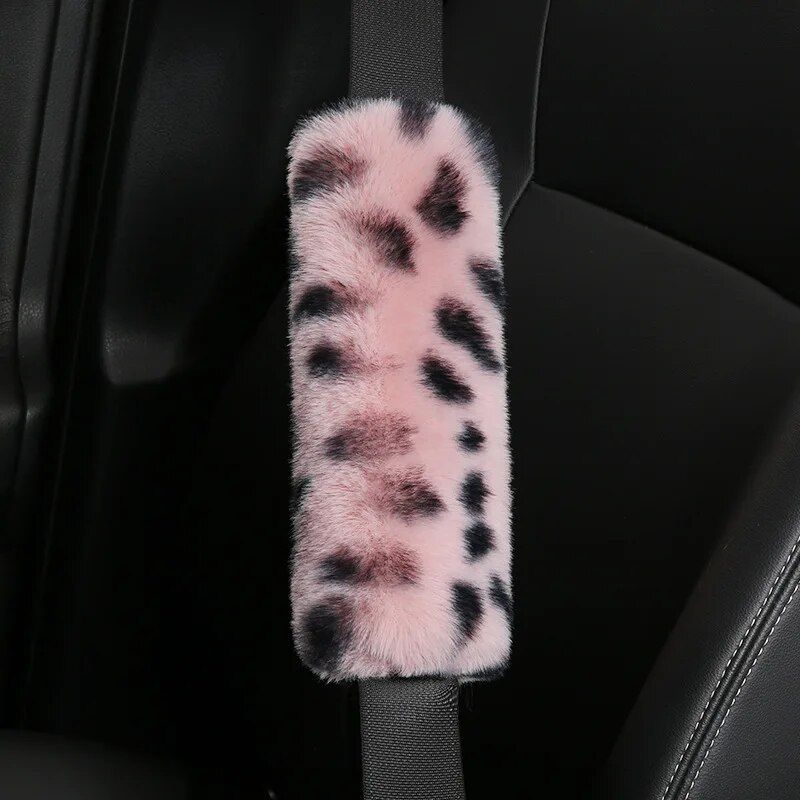 Luxurious Leopard Print Car Seat Belt Shoulder Pad