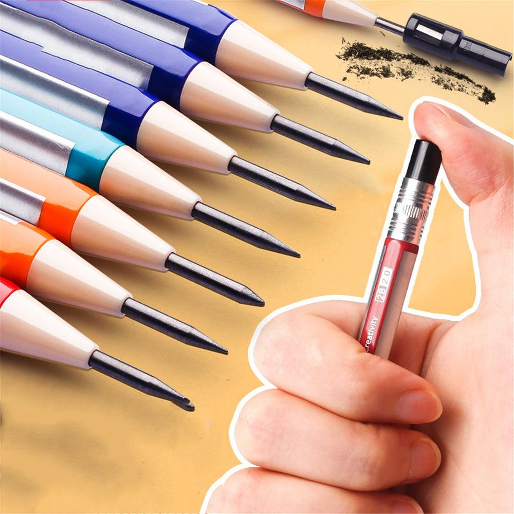 1pc 2.0mm Mechanical Pencil Own a Sharpener 2B pencil Automatic Pencil Drawing Sketch Office Supplies Stationery (Random Color)