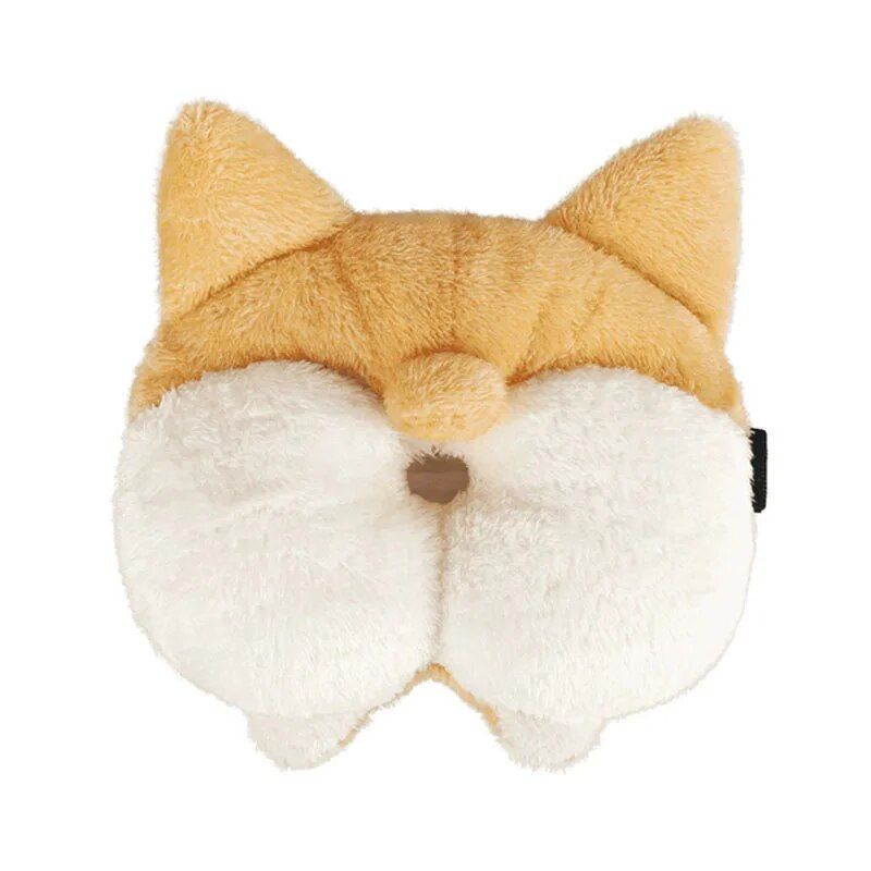 Charming Corgi Bottom Car Tissue Box - Soft Plush Armrest Napkin Holder