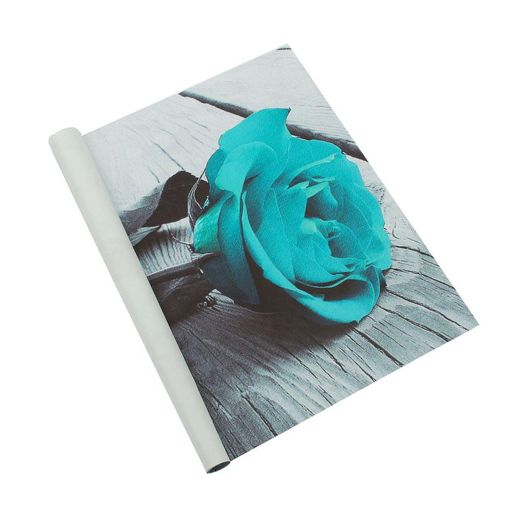 1 Piece Blue Rose Canvas Print Paintings Wall Decorative Print Art Pictures Frameless Wall Hanging Decorations for Home Office