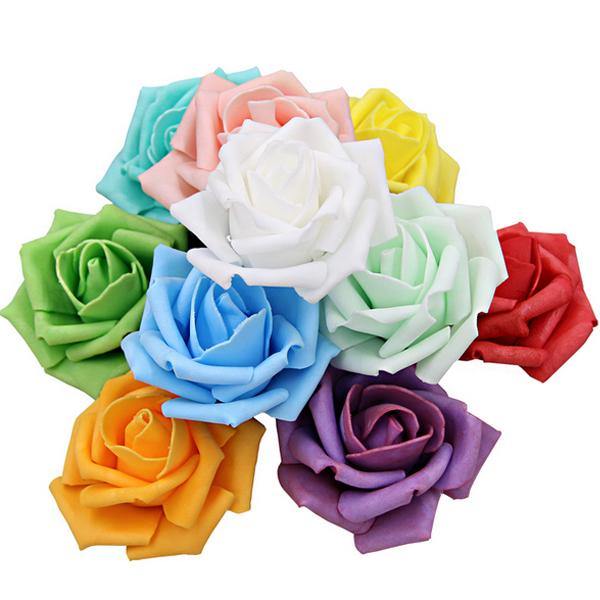 50pcs 7.5cm Artificial Simulation Foam Rose Bouquet Flower Ball Wedding Party Home Decoration