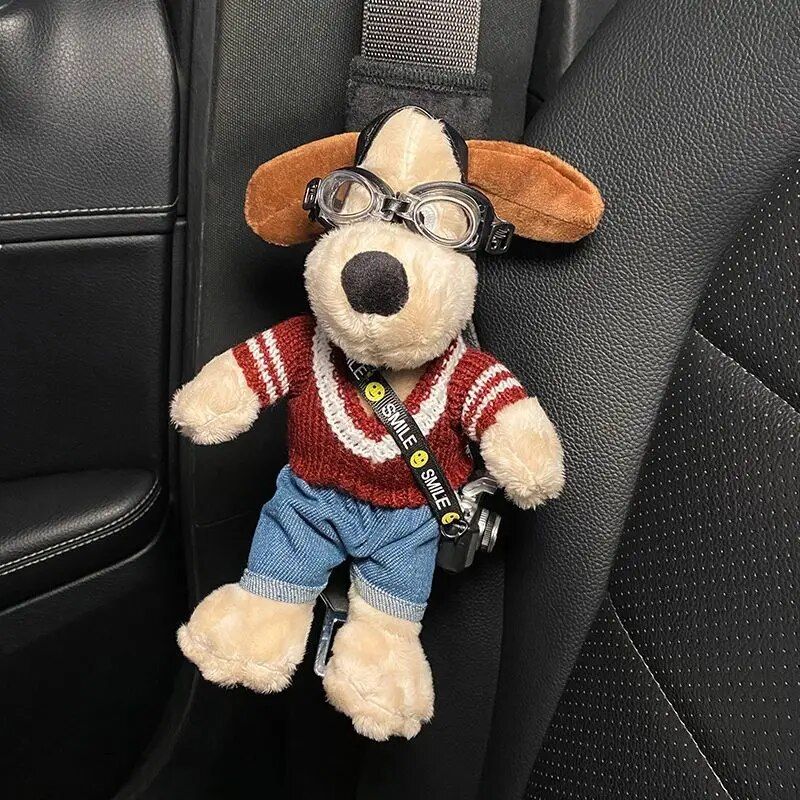 Cartoon Dog Plush Car Seat Belt Shoulder Protector