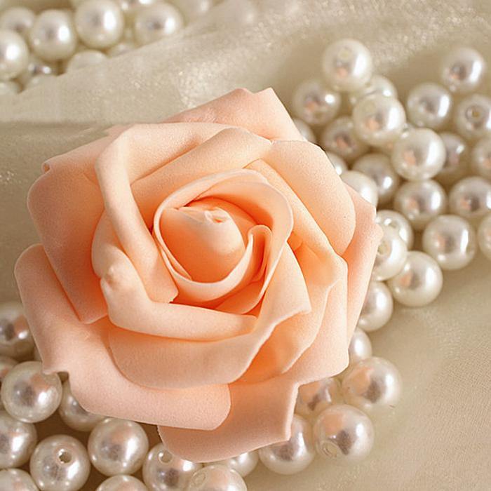 50pcs 7.5cm Artificial Simulation Foam Rose Bouquet Flower Ball Wedding Party Home Decoration