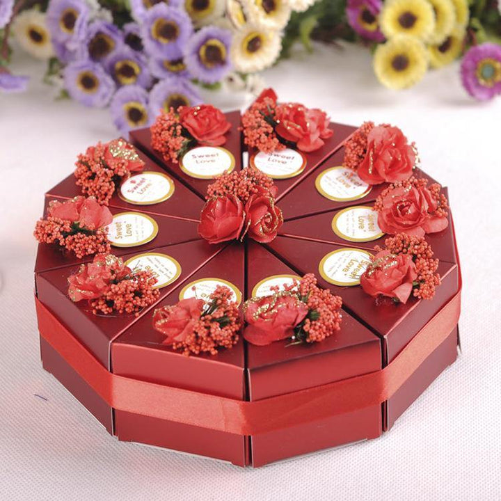 10pcs Cake Candy Gift Box Wedding Party Cake Sweet Chocolate Gift Boxes - MRSLM