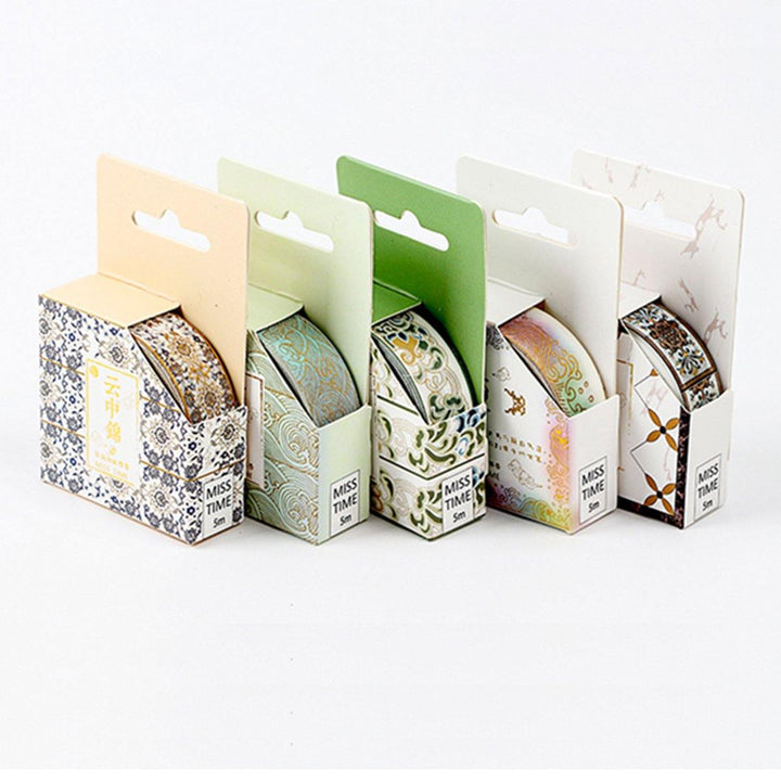 15mmx5m Washi Tape Roll Hot Stamping Craft Stickers Scrapbooking Decorations