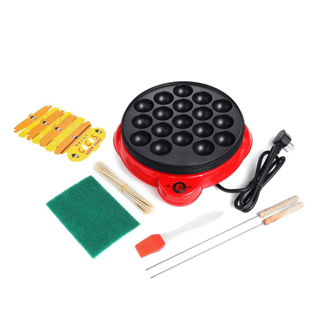 18 Holes Electric Octopus Ball Grill Takoyaki Baking Mould Machine Mini Electric Chibi Maruko Grill Pan