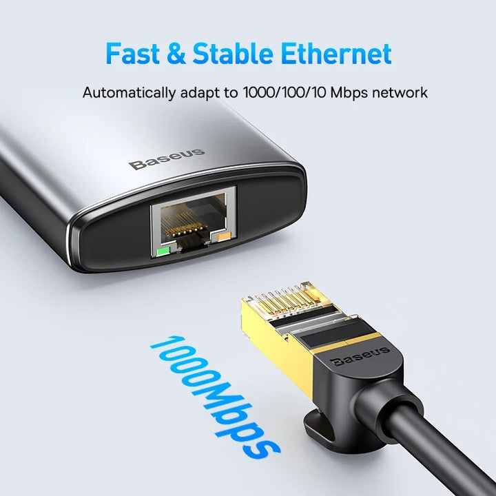 Ultra-Fast 10Gbps USB-C Hub: HDMI 4K, Ethernet, PD Charging & More