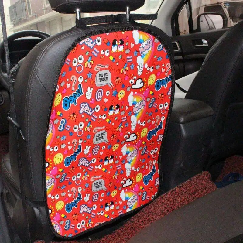 Car Seat Back Protector with Penguin Design