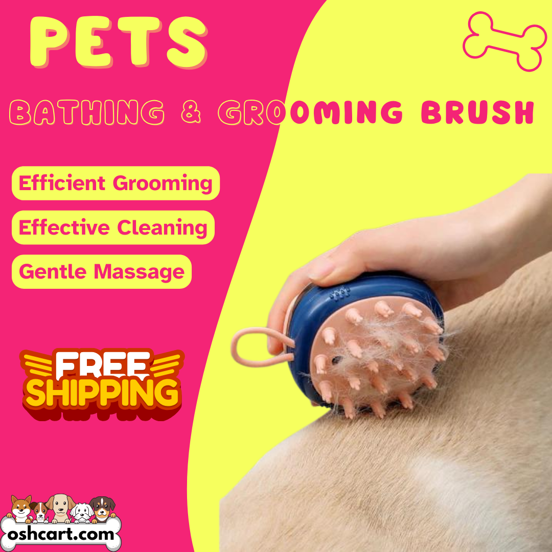 Zylo 2-in-1 Pet Bathing & Grooming Brush