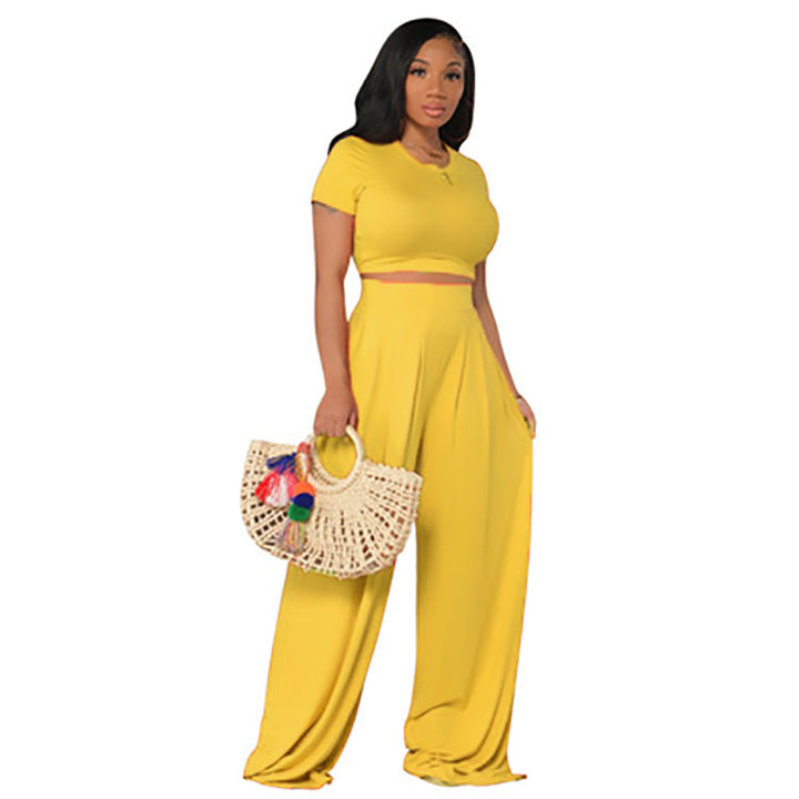 Fashion Casual Wide Leg Two-piece Set