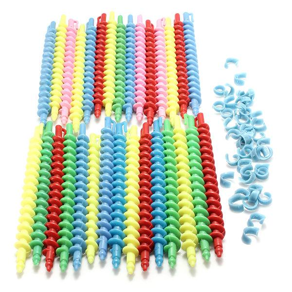 25Pcs Styling Plastic Hairdressing Spiral Hair Perm Rod