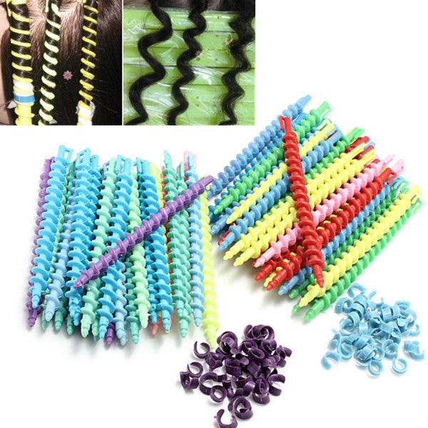 25Pcs Styling Plastic Hairdressing Spiral Hair Perm Rod